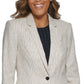 Calvin Klein Women's Linen Single Button Blazer White Size 8Petite