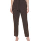 Calvin Klein Women's High Rise Tie Waist Pants Brown Size 2Petite