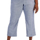 Calvin Klein Women's Cropped Pants Blue Size 16W