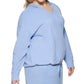 Calvin Klein Women's Hooded T Shirt Blue Size 1X