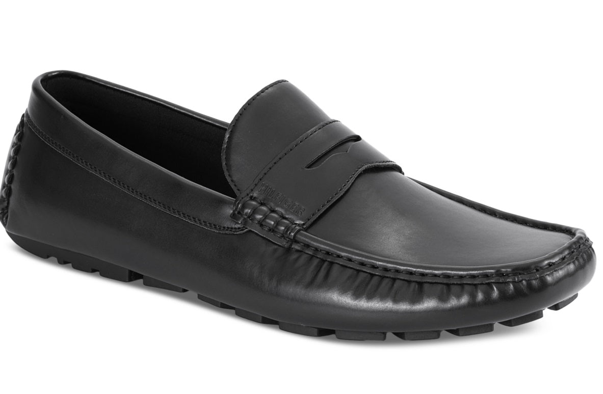 Tommy Hilfiger Men's Amile Slip On Driver Shoes Black Size 9 M