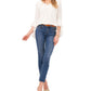 Vince Camuto Women's Eyelet Bell Sleeve Top White Size Medium