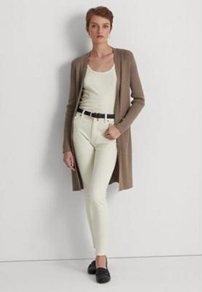 Ralph Lauren Women's Cotton Blend Cardigan Brown Size Large