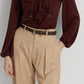 Ralph Lauren Women's Ruffle Trim Jersey Lace up Top Red Size Large