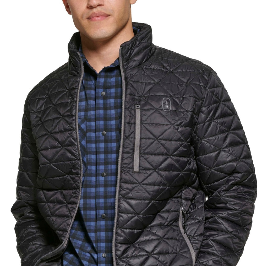 Bass Outdoor Men's Delta Diamond Quilted Packable Puffer Jacket Black Size Large