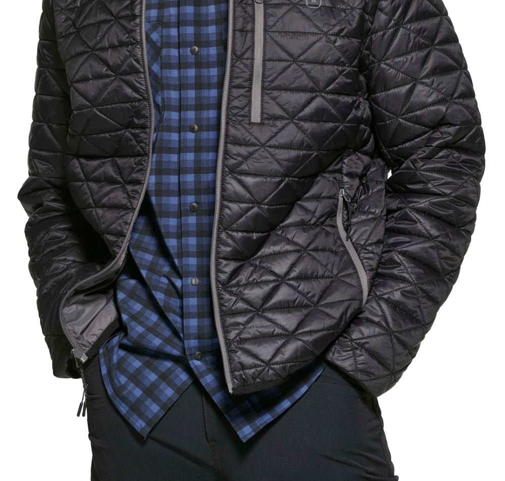 Bass Outdoor Men's Delta Diamond Quilted Packable Puffer Jacket Black Size Large