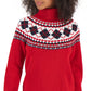 Tommy Hilfiger Women's Argyle Turtleneck Sweater Red Size XX-Large