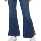 Calvin Klein Women's High Rise Flared Slit Hem Jeans Blue Size 28