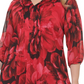 Calvin Klein Women's Pintuck Trimmed Chiffon Dress Red Size 14