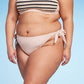 Wild Fable Women's High Leg Side-Tie Cheeky Bikini Bottom in Brown Size 1X