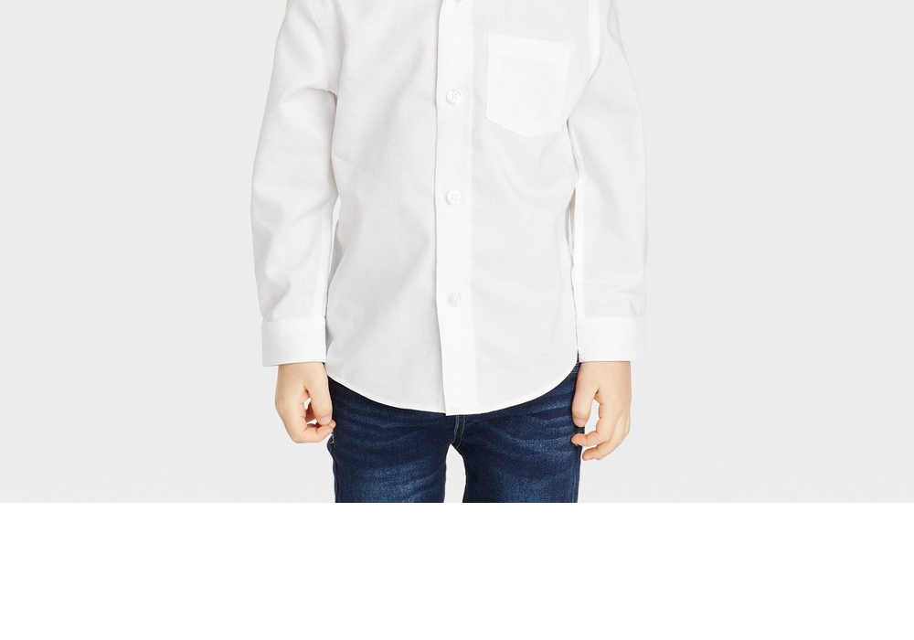 White Oxford Shirt for Toddler Boys - Cat & Jack Long Sleeve Size 12M