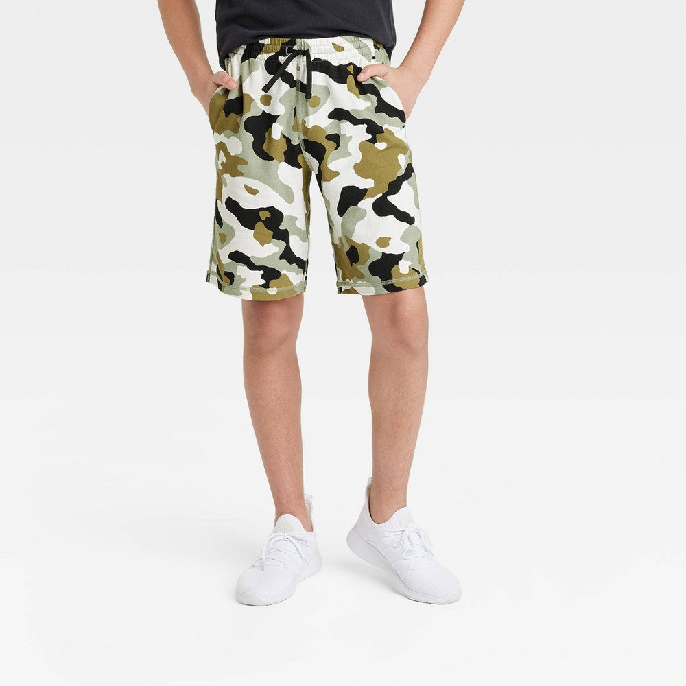 All in Motion Boys' Core Shorts Olive Green XL
