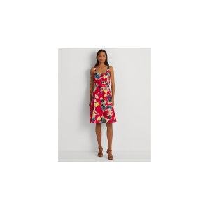 Ralph Lauren Pink Floral Fit & Flare Cocktail Dress