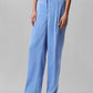 Calvin Klein Womens Satin High Waist Wide Leg Pants Azurine