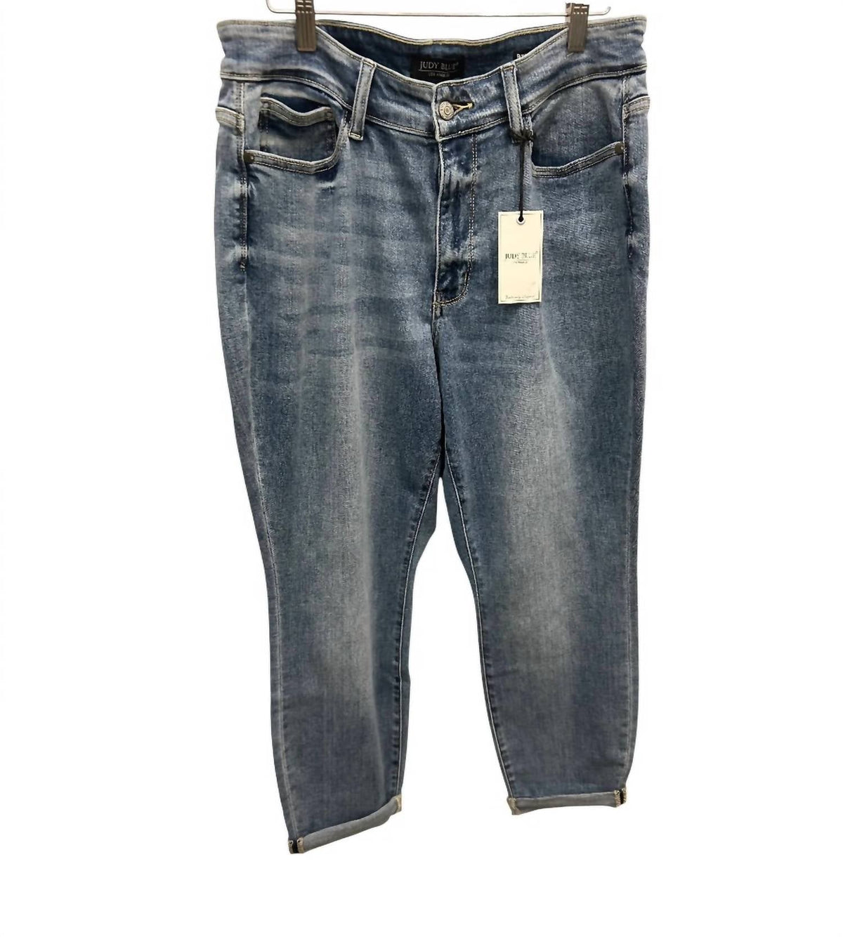 Judy Blue - Women's Cuffed Boyfriend Jeans
