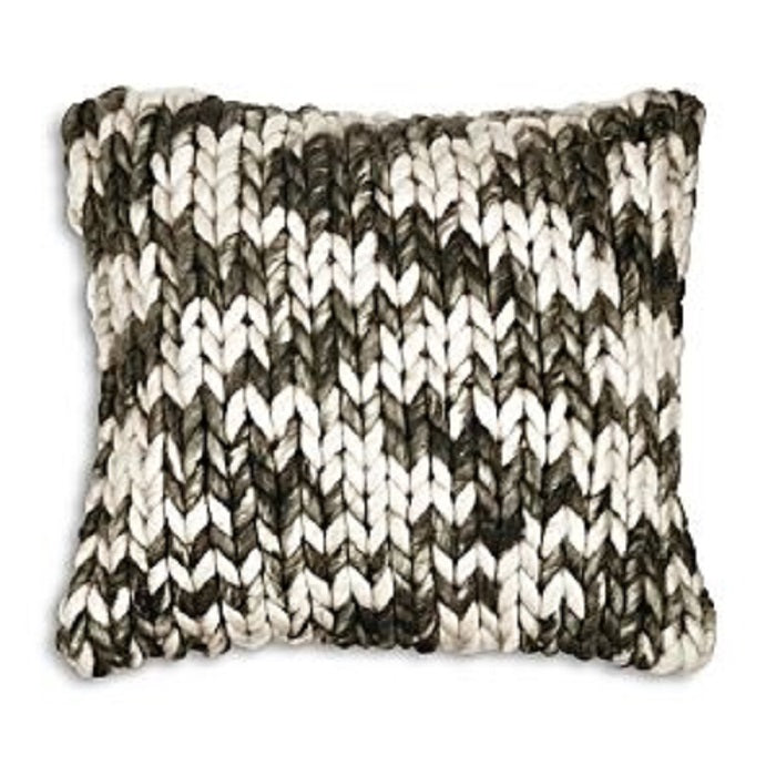 Sparrow & Wren Waffle Cotton Plaid Decorative Pillow 18" x 18" Granite