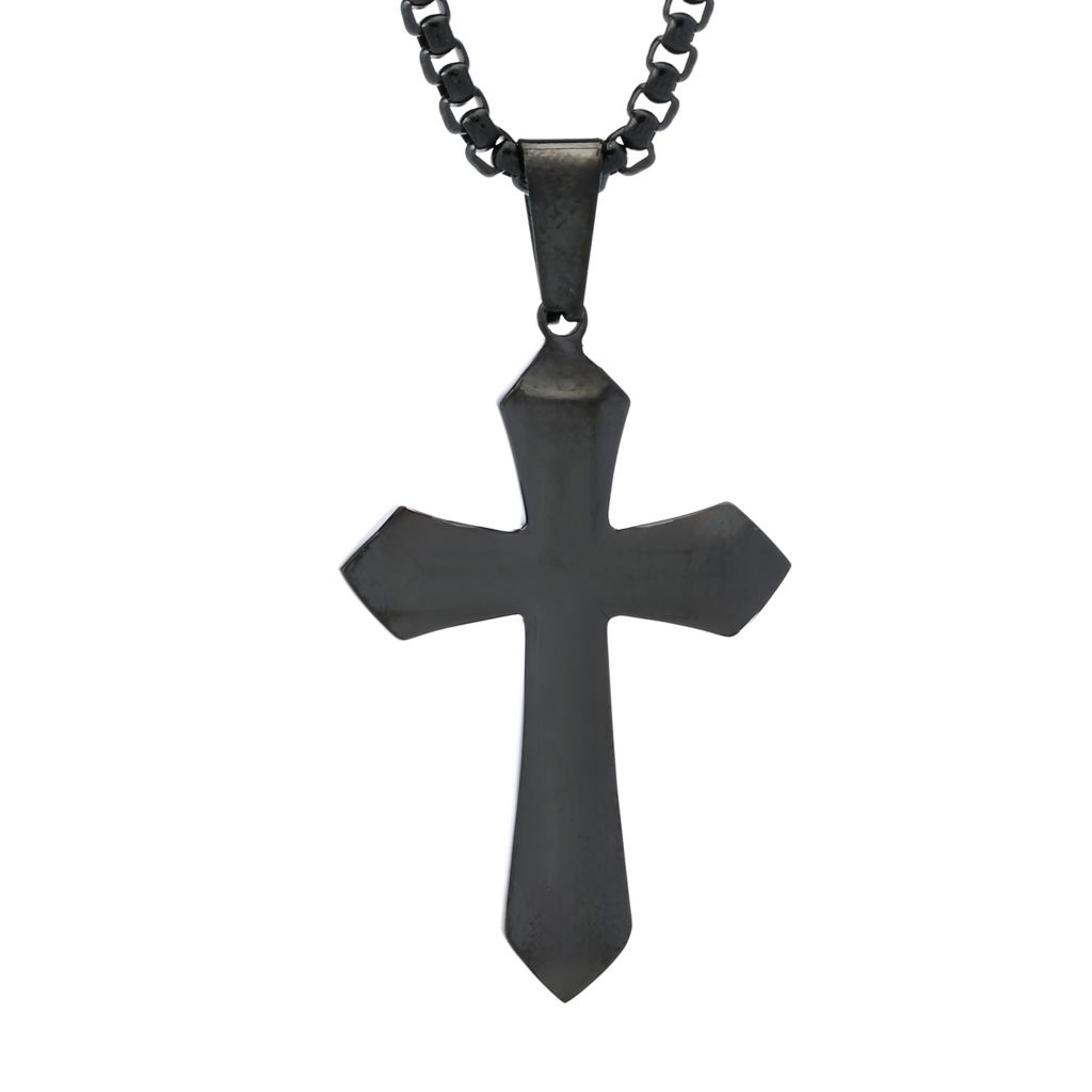 invicta-jewelry-mens-stainless-steel-cross-pendant-w-chain