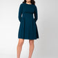 Leota Women's Lara Fit And Flare Dress Green Size Medium