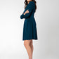 Leota Women's Lara Fit And Flare Dress Green Size Medium