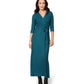 Leota Women's Perfect Wrap Maxi Dress Blue Size M