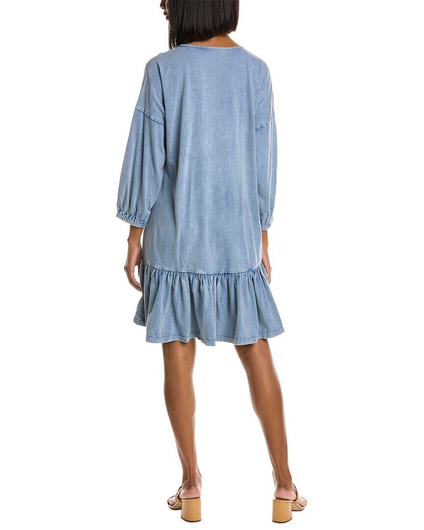 Leota Women's Luna Embroidered Dress Blue Size XX-Large
