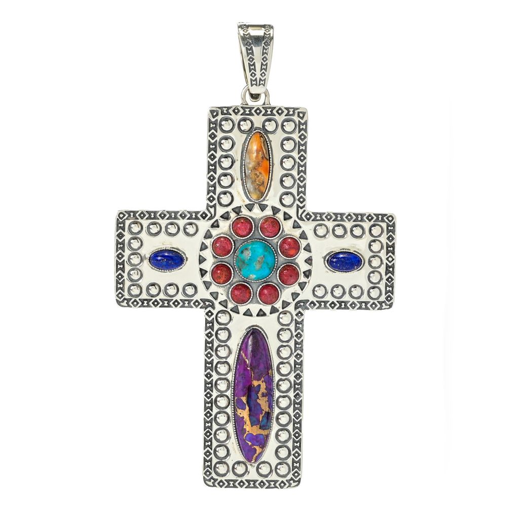 southwest-elements-sterling-silver-choice-of-gem-3-5-cross-enhancer-pendant