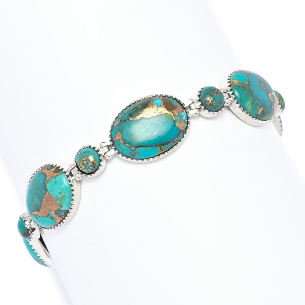 southwest-elements-sterling-silver-choice-of-stone-bracelet-8-25