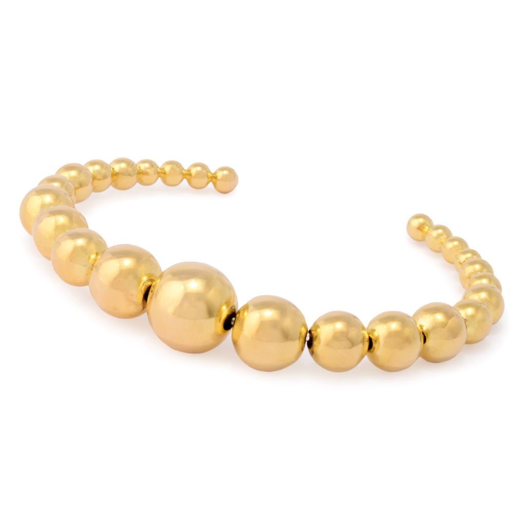 toscana-italiana-18k-gold-plated-polished-bead-slip-on-cuff-bracelet