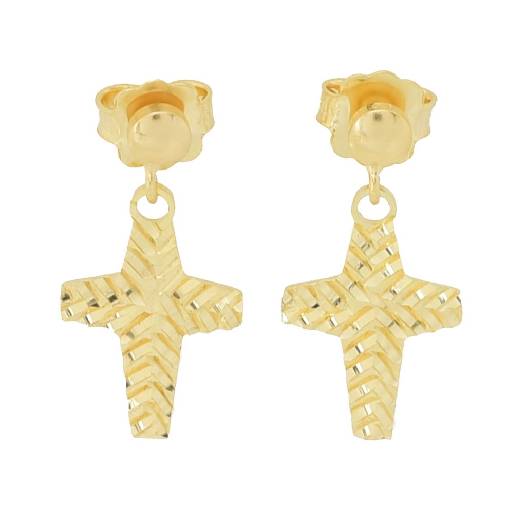 toscana-italiana-18k-gold-plated-diamond-cut-cross-dangle-earrings