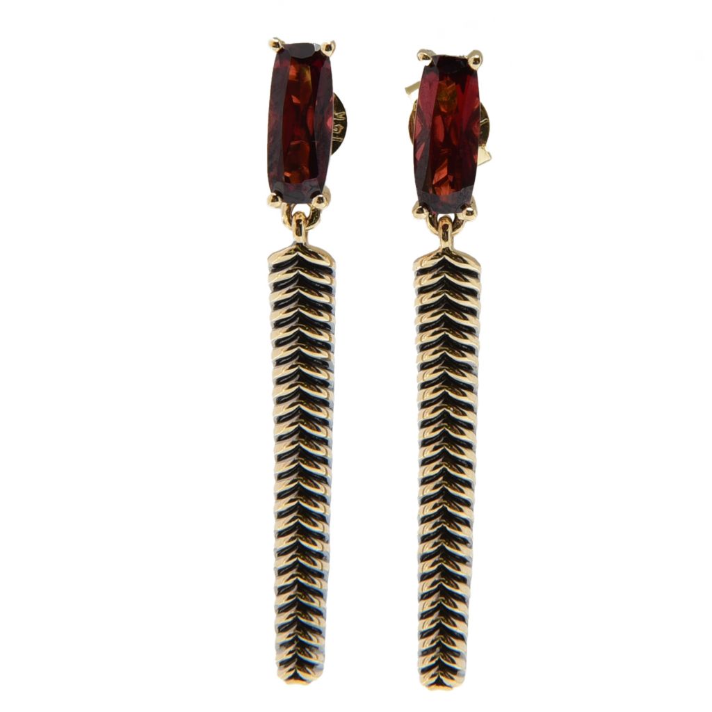 darte-14k-herringbone-gold-2-50ctw-red-garnet-bar-drop-earrings