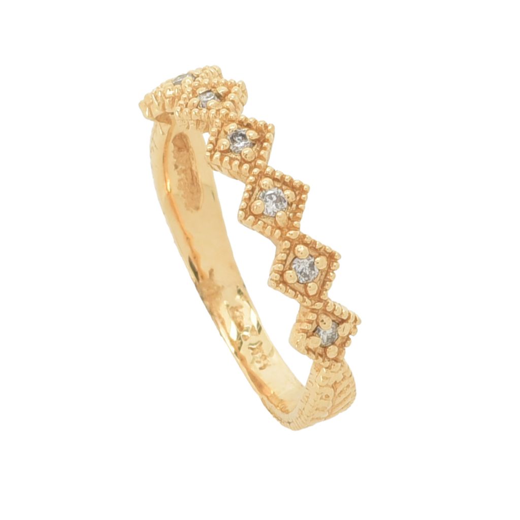 morris-david-14k-gold-0-18ctw-diamond-stack-band-ring-1-7-grams