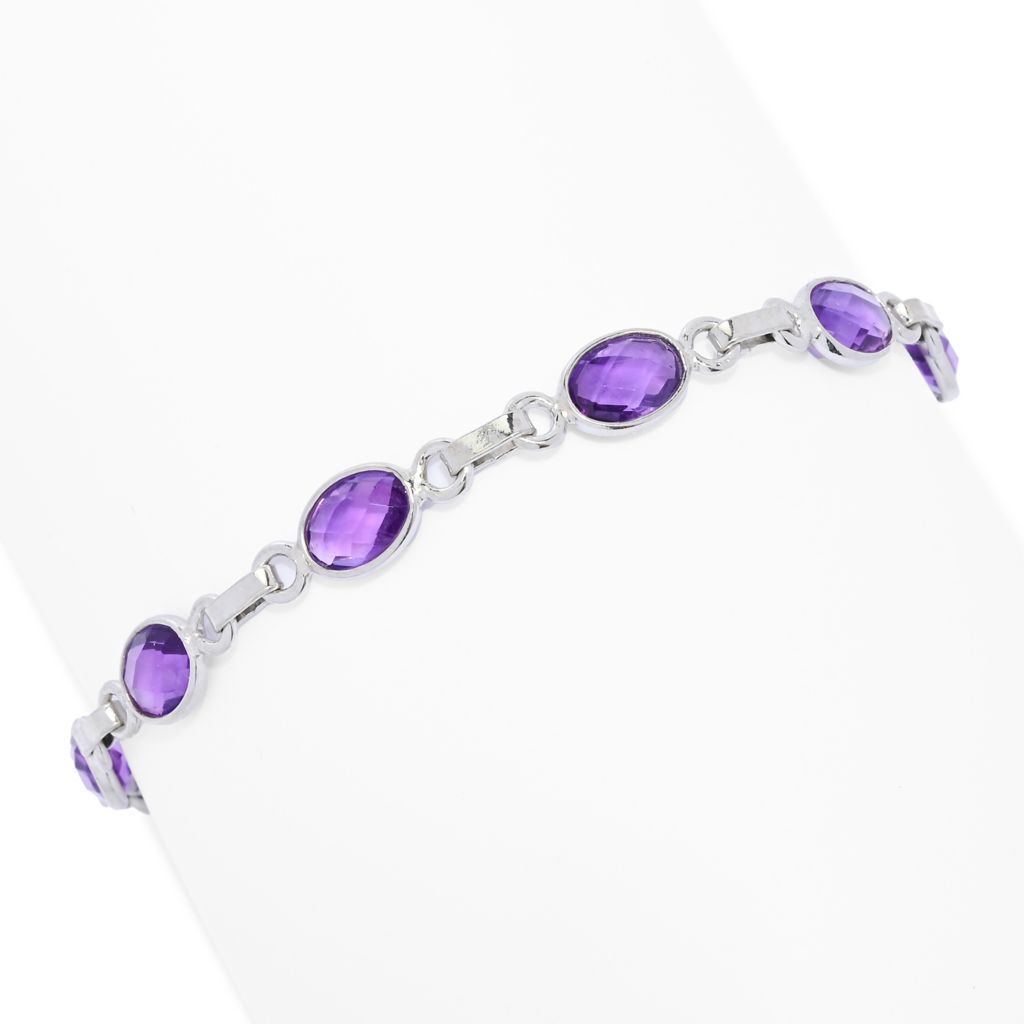 elemental-gems-platinum-plated-choice-of-7x5mm-oval-gemstone-bracelet