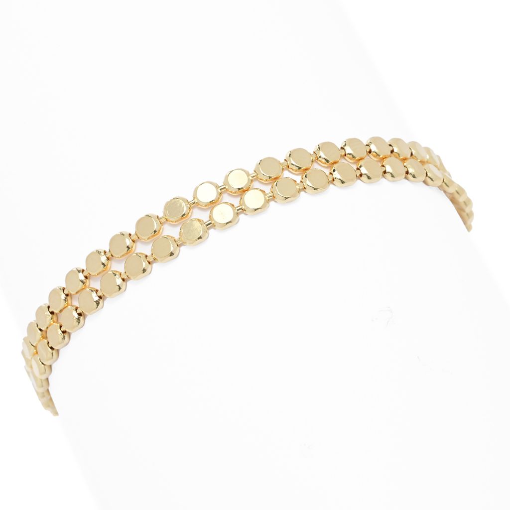 toscana-italiana-18k-gold-plated-double-row-polished-disc-chain-bracelet