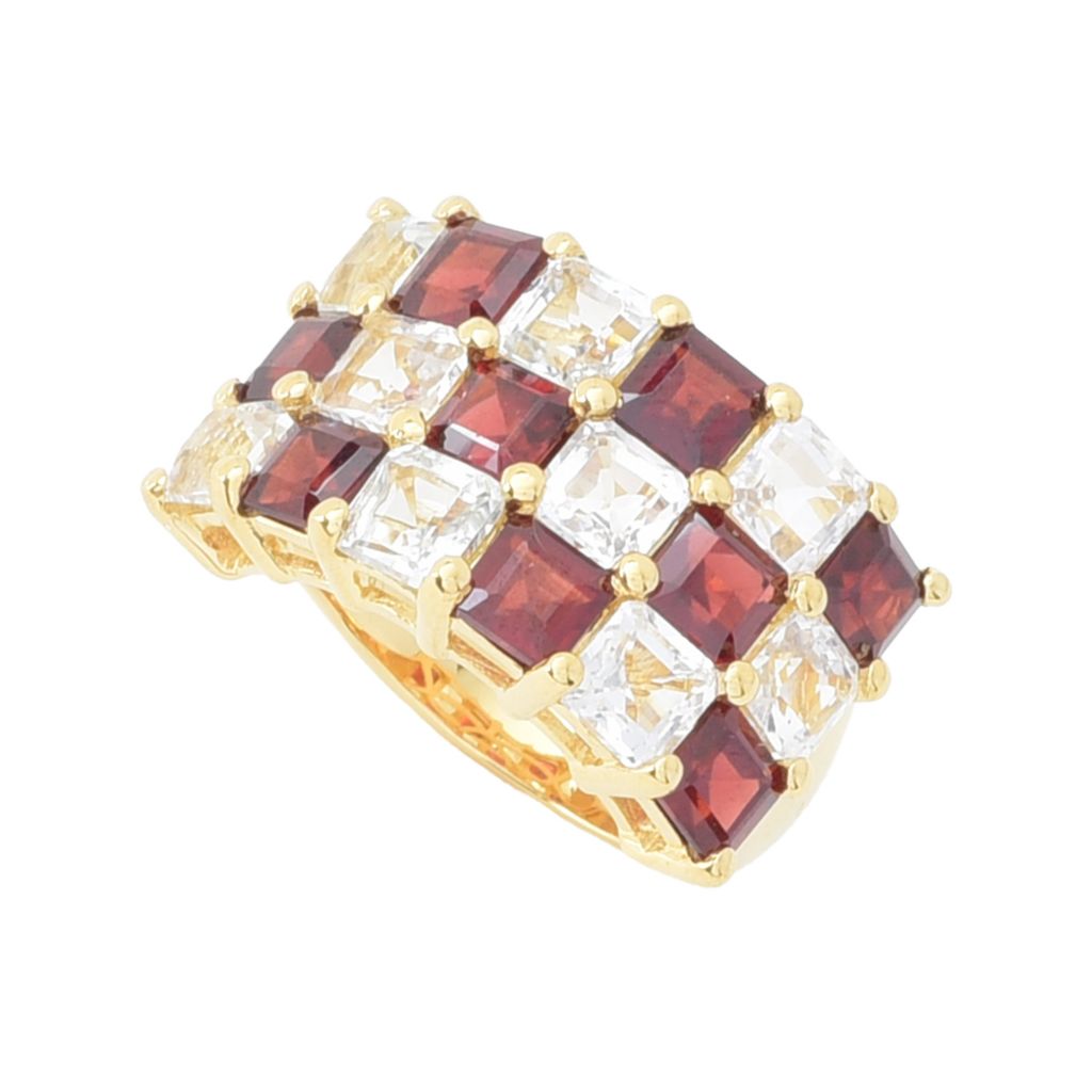 gem-treasures-18k-vermeil-8-19ctw-garnet-white-topaz-triple-row-ring