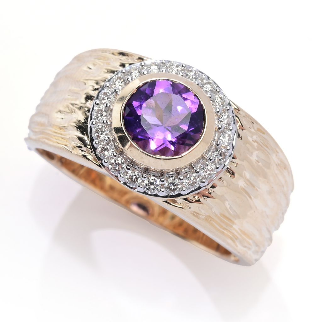 darte-14k-hammered-gold-0-90ctw-purple-amethyst-diamond-ring