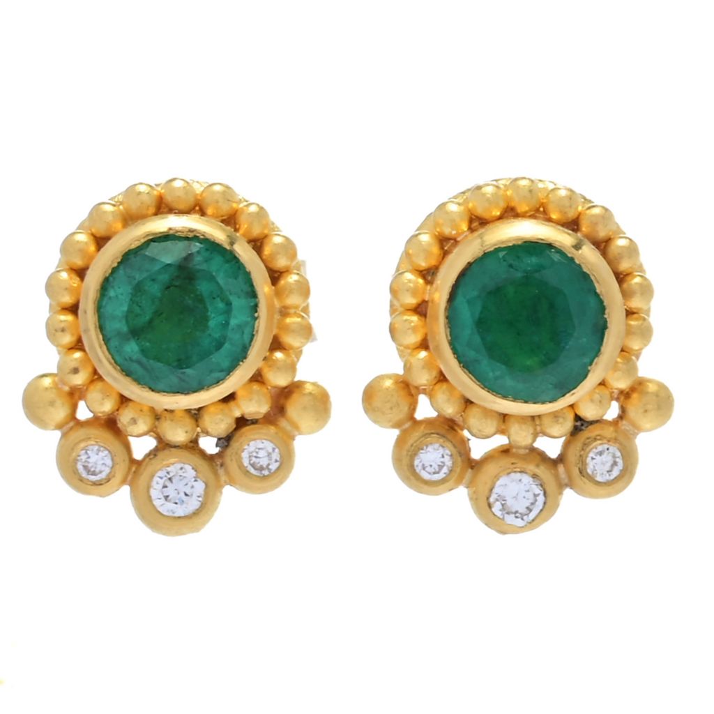 cevherun-24k-gold-choice-of-precious-gem-diamond-accent-stud-earrings