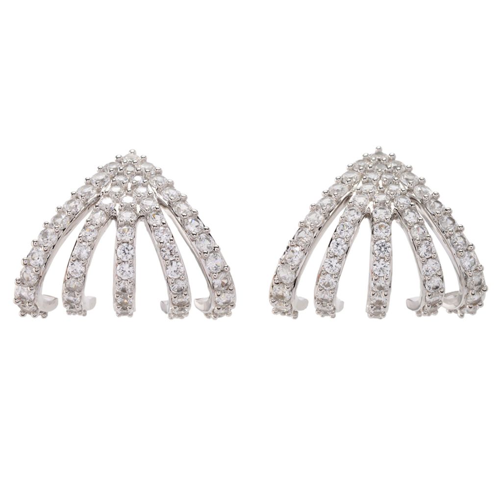 muse-sterling-silver-6-12ctw-white-zircon-multi-row-ear-cuff-earrings
