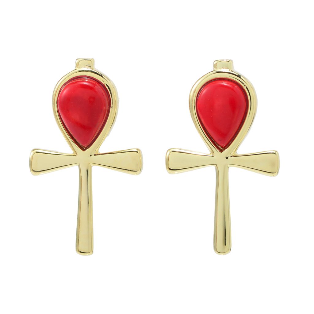 passport-to-egypt-18k-gold-plated-7x5mm-red-coral-ankh-cross-drop-earrings