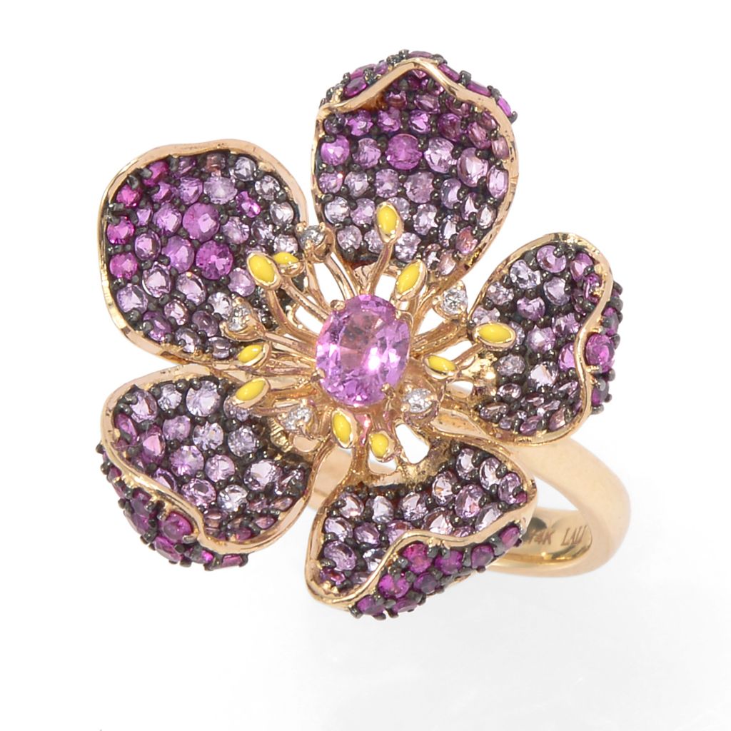 lali-jewels-14k-gold-3-16ctw-pink-sapphire-diamond-enamel-flower-ring