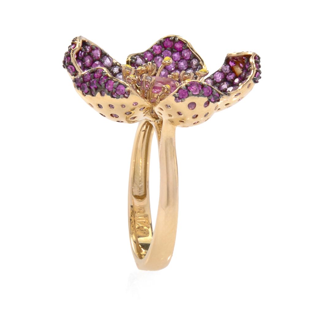 lali-jewels-14k-gold-3-16ctw-pink-sapphire-diamond-enamel-flower-ring