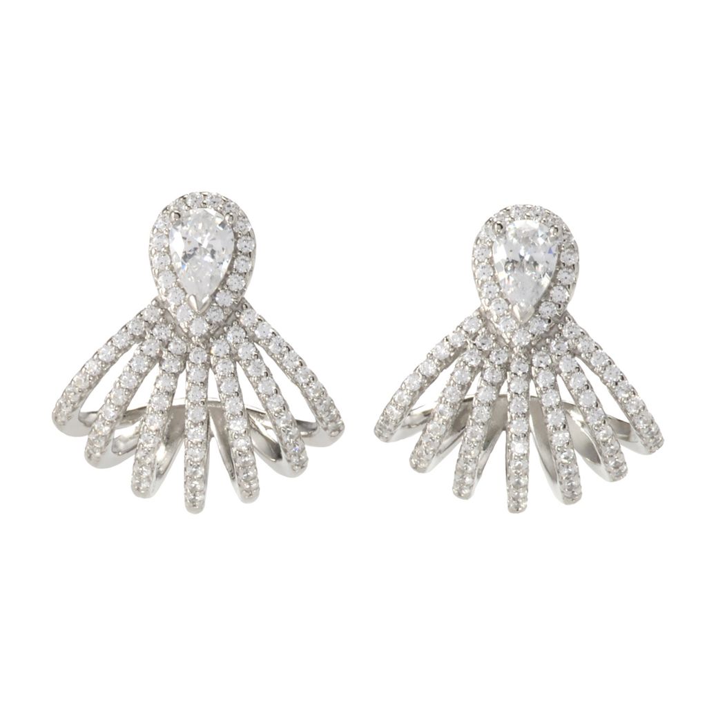 brilliante-platinum-plated-3-03-dew-simulated-diamond-ear-cuff-drop-earrings