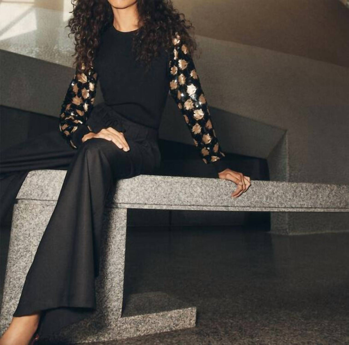 Apricot - Sequin Arm Embellished Jumper