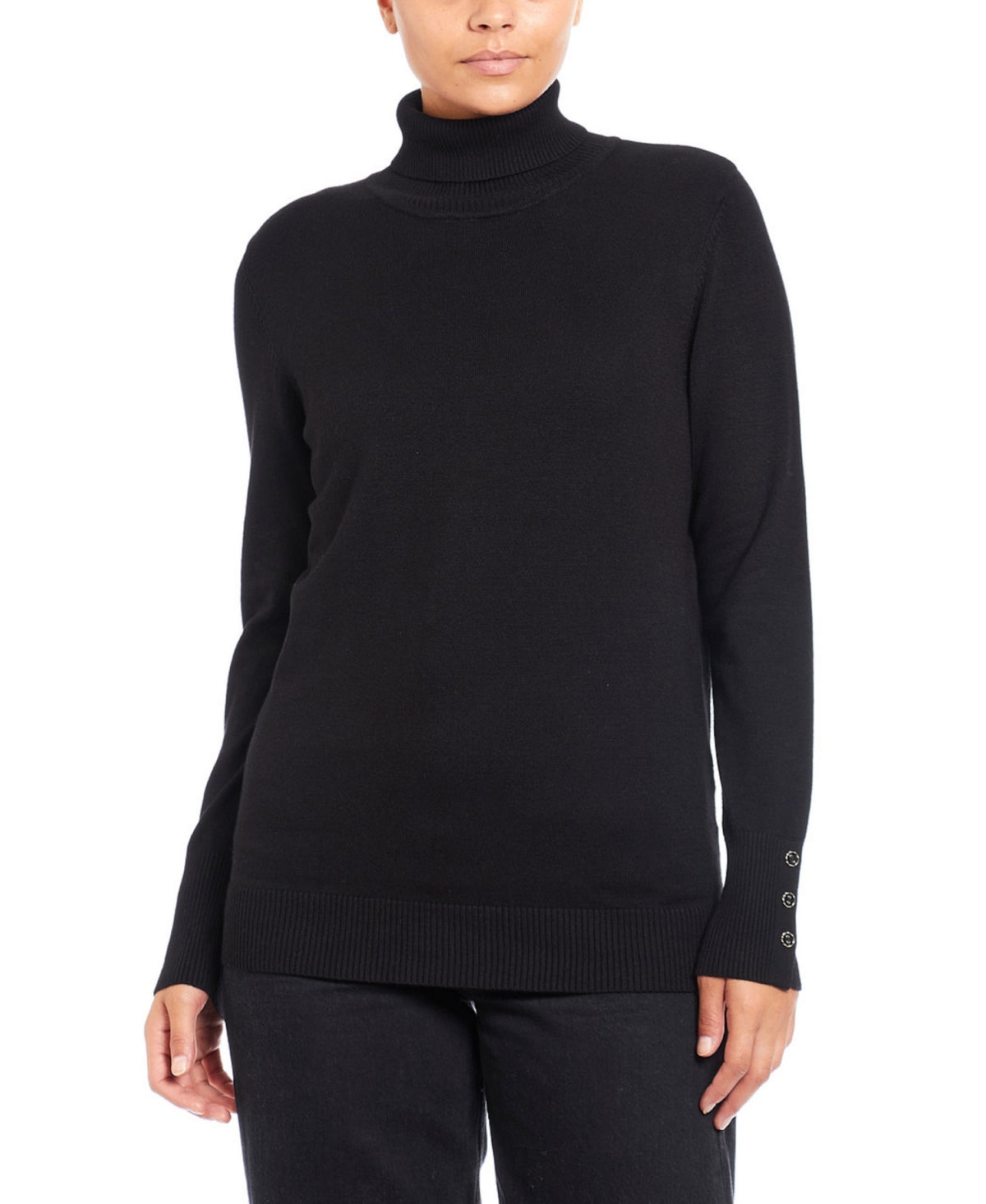 Women's Button Cuff Turtleneck Sweater
