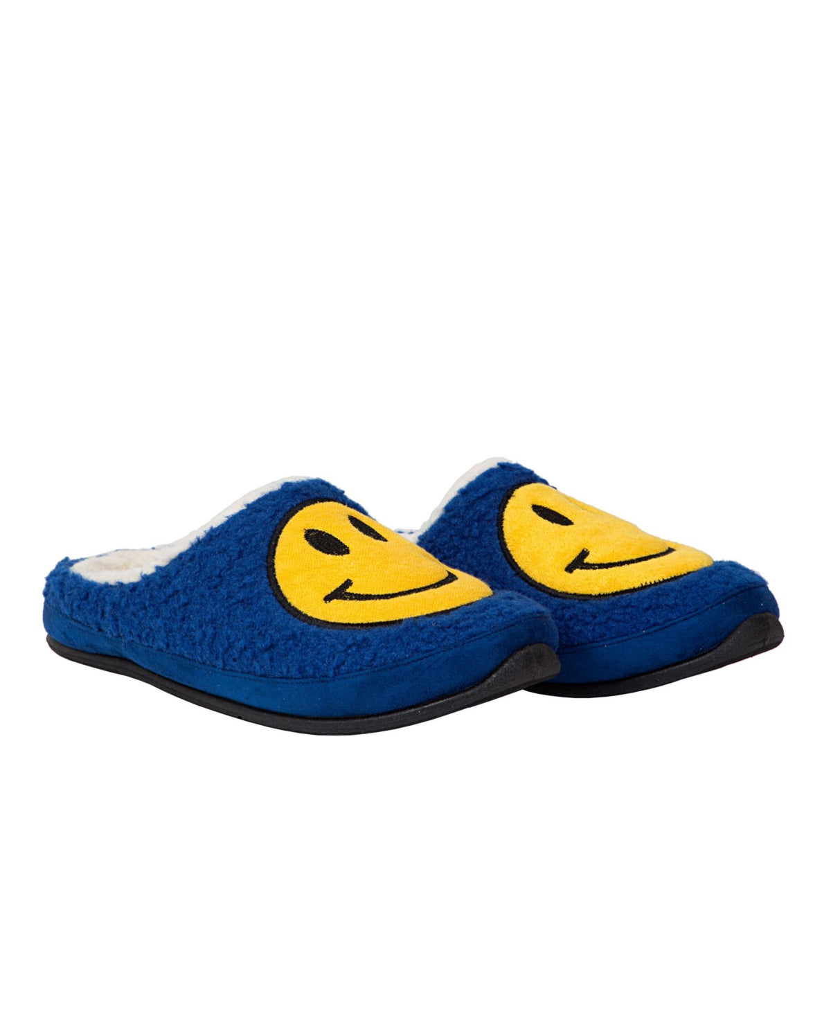 mens-blue-smiley-face-cushioned-slip-on-slippers-size-11-m