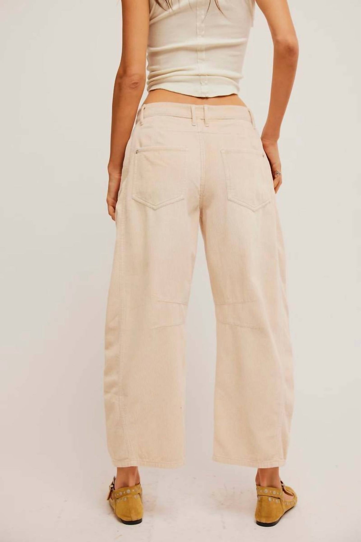 Free People - Good Luck Mid-rise Cord Barrel Jeans