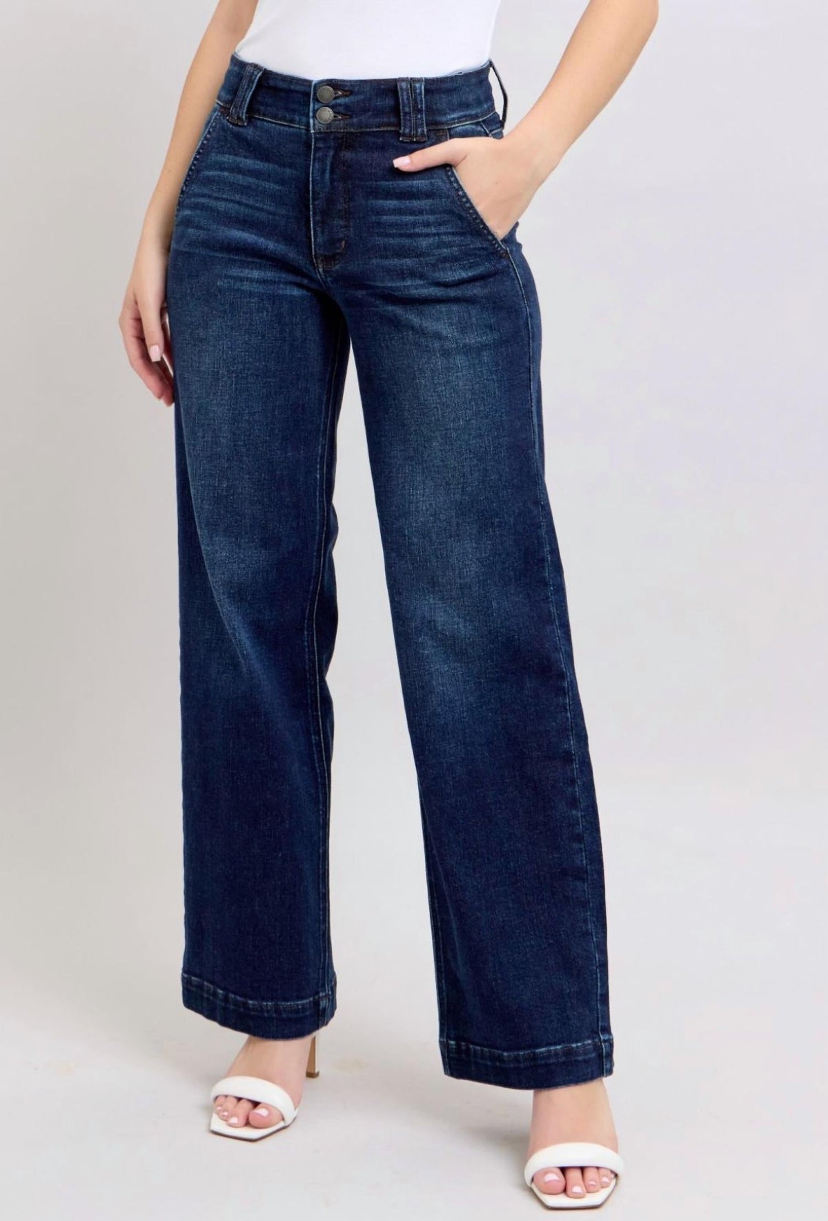 Judy Blue - High Waist Wide Leg Jeans