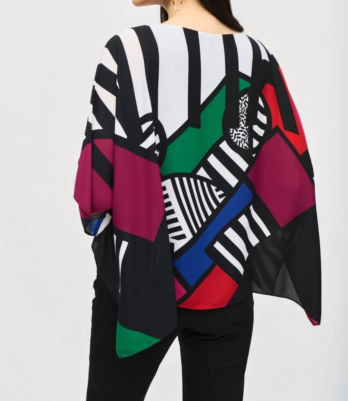 Joseph Ribkoff - Abstract Print Poncho