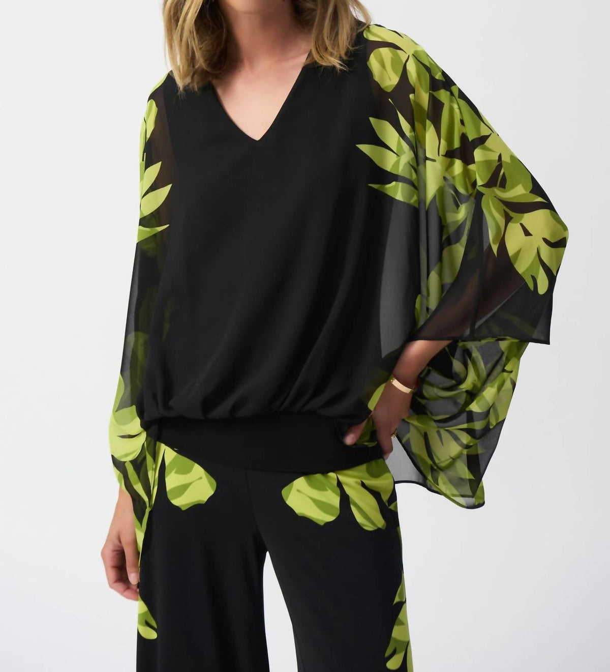 Joseph Ribkoff - Floral Chiffon Poncho Top