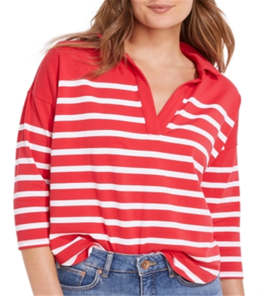 Vineyard Vines Striped Deluxe Tee Red Size