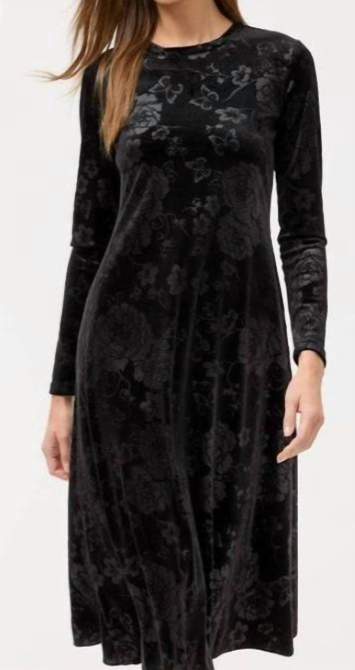 Johnny Was - Embossed Stretch Velvet Dress